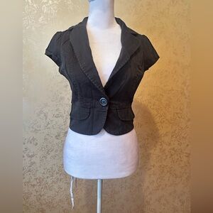 Black Cropped Blazer